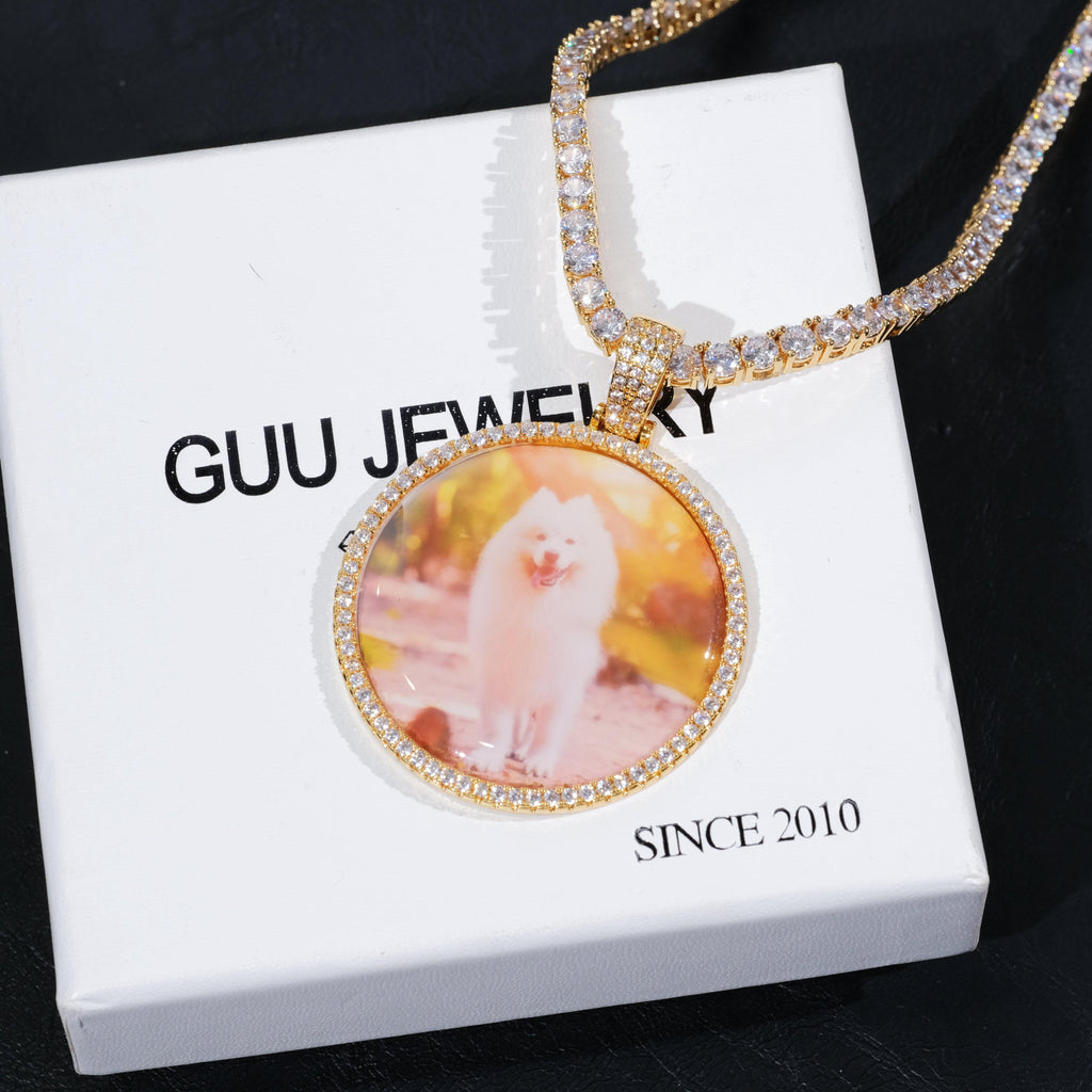 MEDIUM 3D CIRCLE CUSTOM PICTURE PENDANT - The GUU Shop