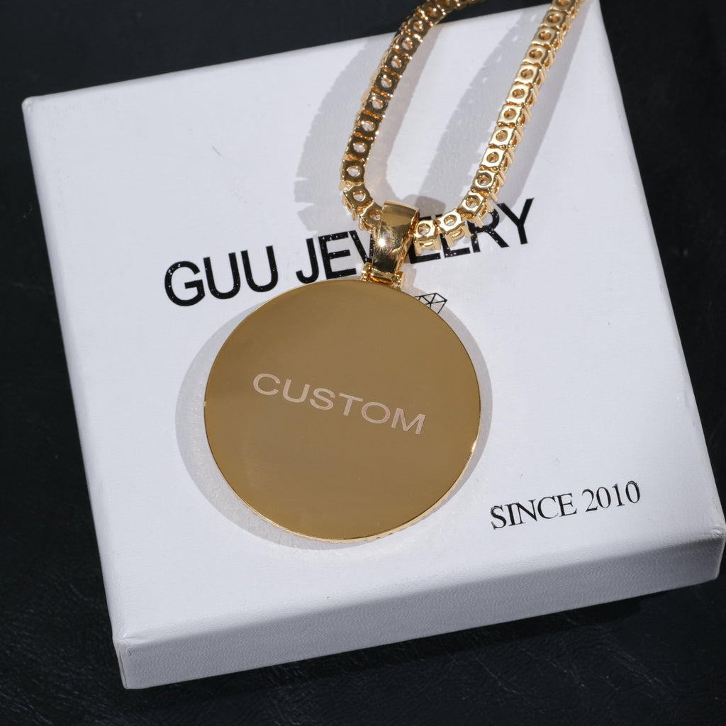 MEDIUM 3D CIRCLE CUSTOM PICTURE PENDANT - The GUU Shop