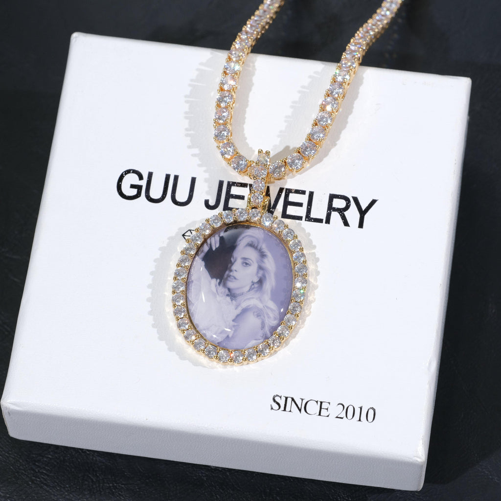 3D Oval Custom Picture Pendant - The GUU Shop