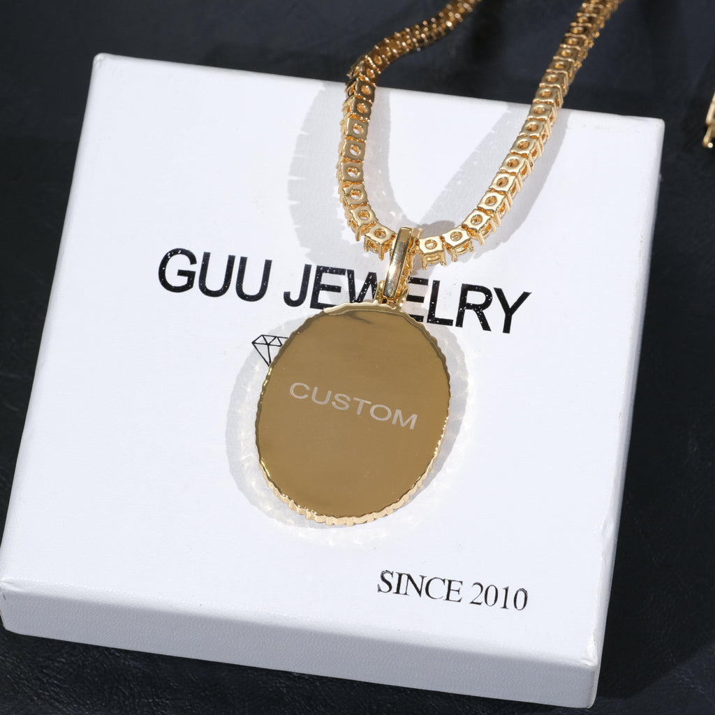 3D Oval Custom Picture Pendant - The GUU Shop