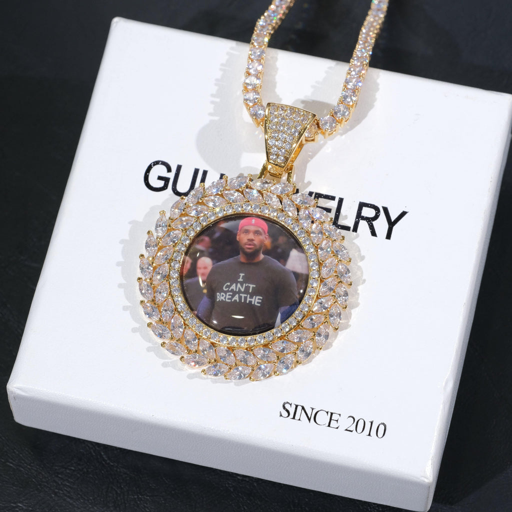 Large 3D Wheat Ear Custom Picture Pendant - The GUU Shop