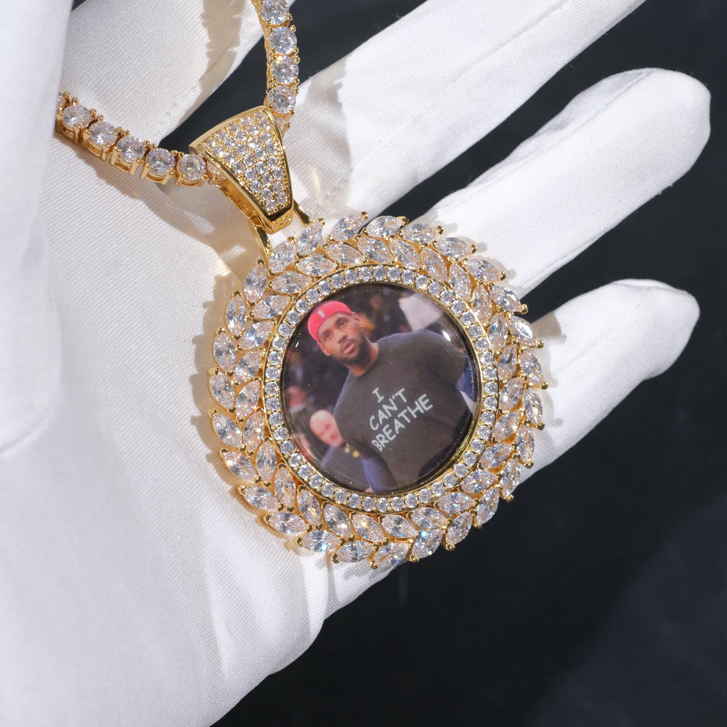 Large 3D Wheat Ear Custom Picture Pendant - The GUU Shop