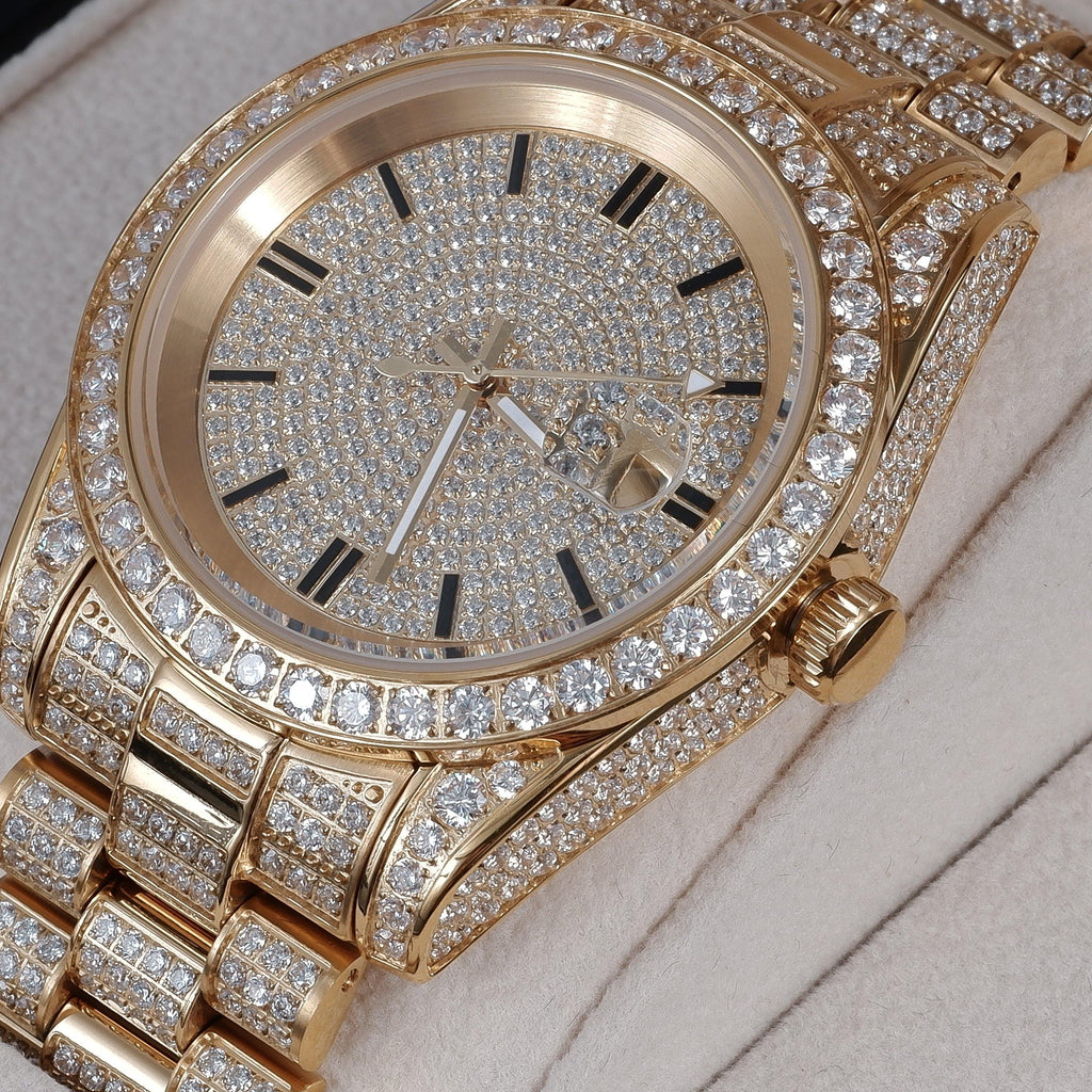 GUU Iced Watch Diamond Dial in Gold - The GUU Shop