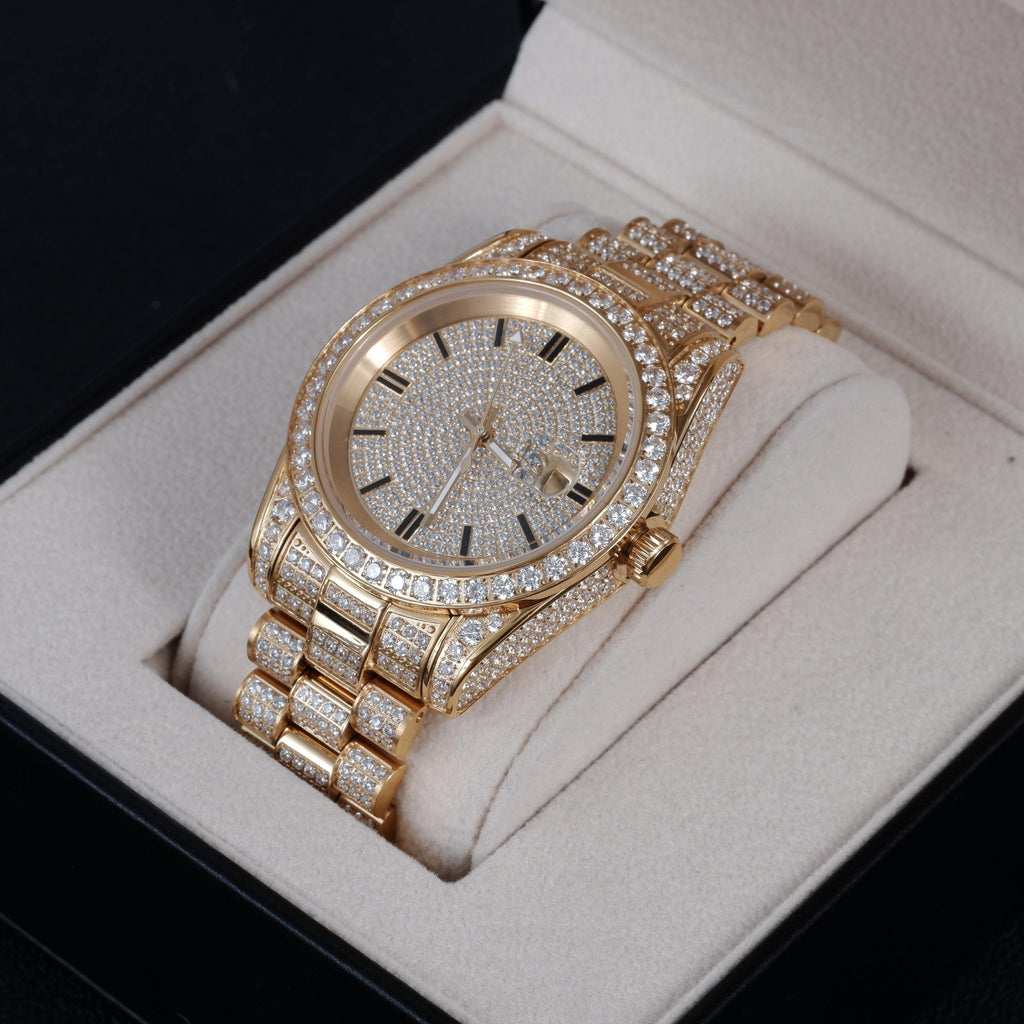 GUU Iced Watch Diamond Dial in Gold - The GUU Shop