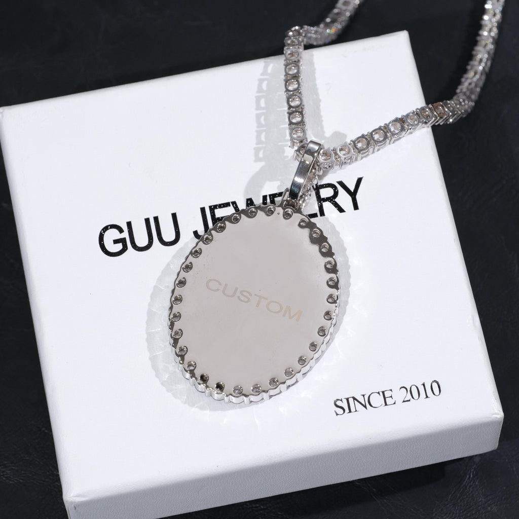Large 3D Oval Custom Picture Pendant - The GUU Shop