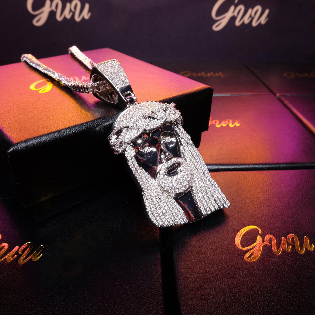 18K Gold-Plated AAA CZ Retro Jesus Pendant