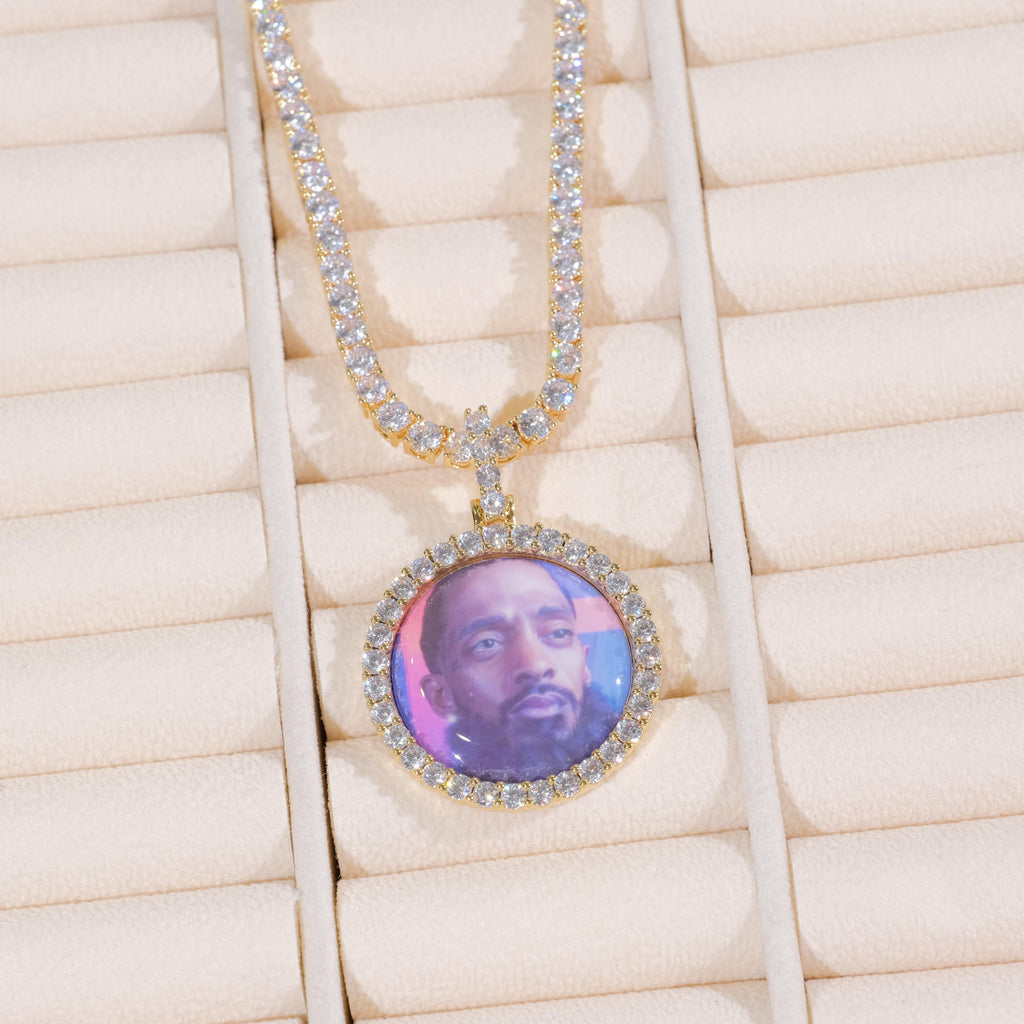 3D CIRCLE CUSTOM PICTURE PENDANT SMALL SIZE - The GUU Shop