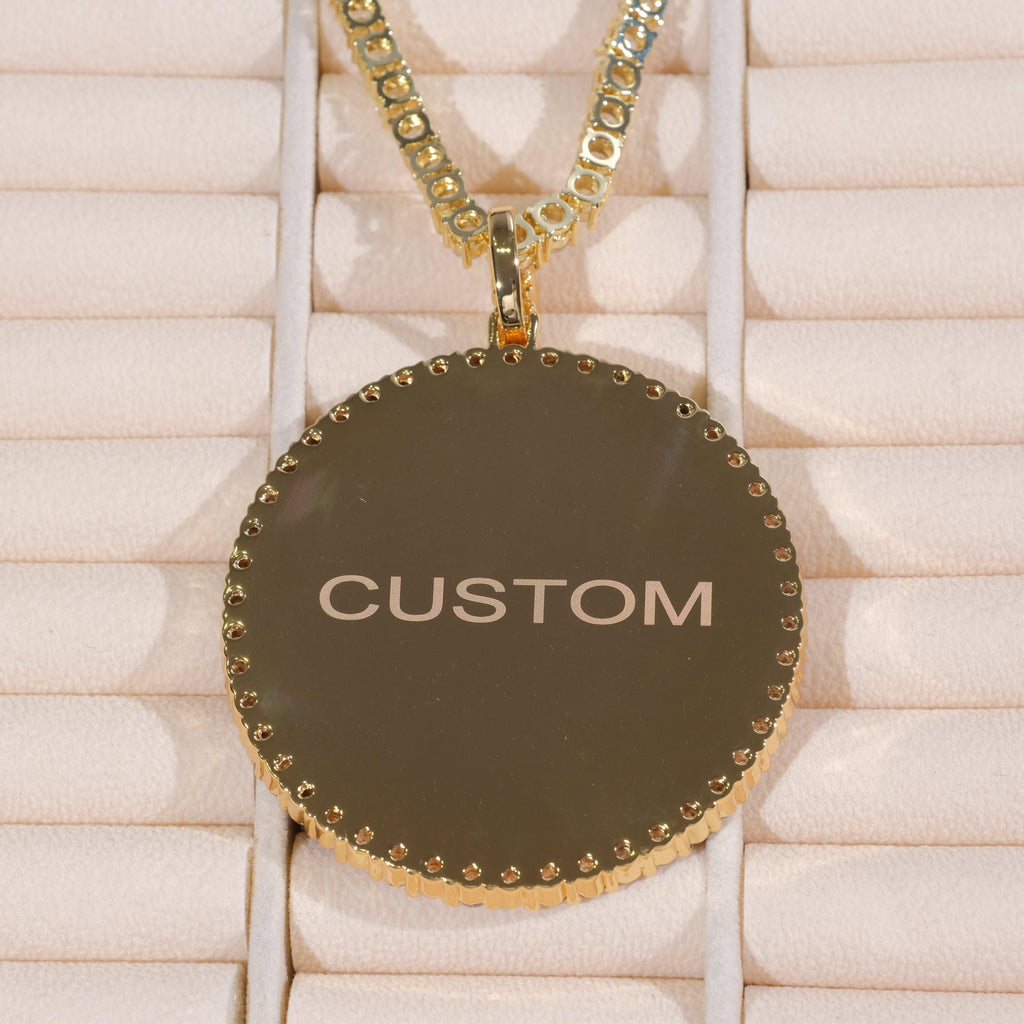 LARGE 3D CIRCLE CUSTOM PICTURE PENDANT - The GUU Shop