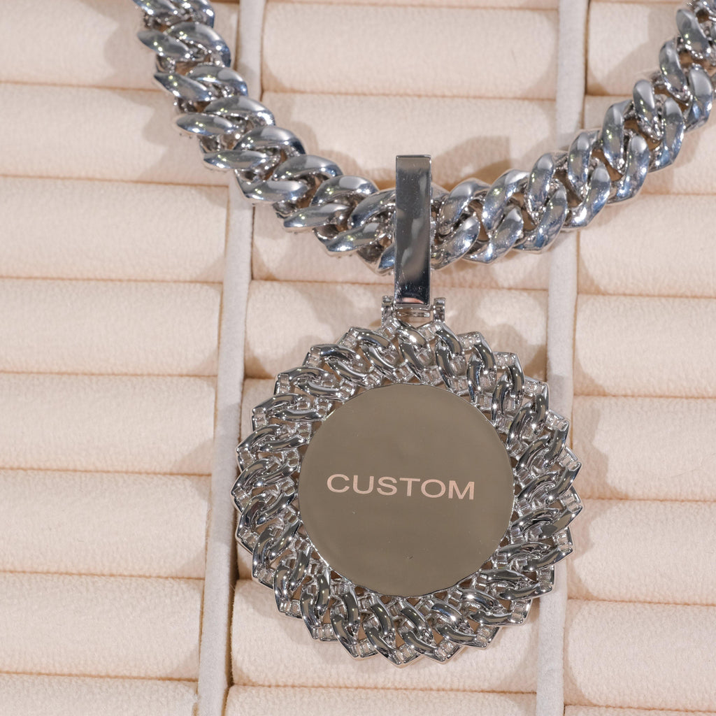Large 3D Baguette Custom Picture Pendant - The GUU Shop