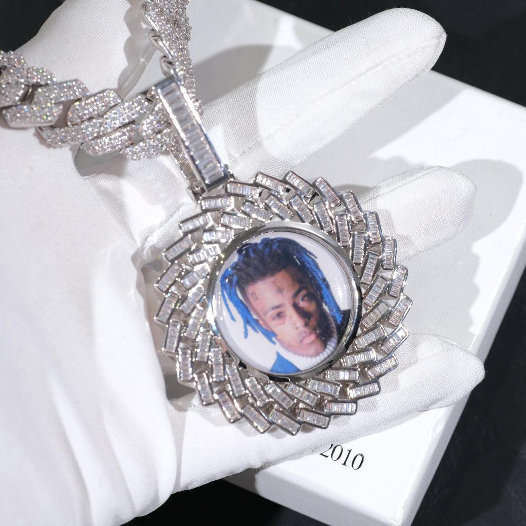 Large 3D Baguette Custom Picture Pendant - The GUU Shop
