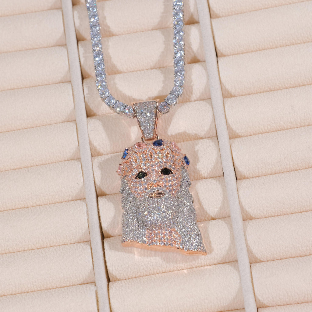 18K Gold-Plated Jesus Iced Necklace - The GUU Shop