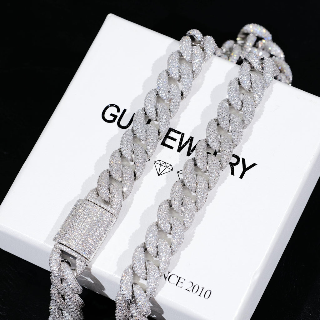 15mm 5-Row Iced Cuban Chain - The GUU Shop