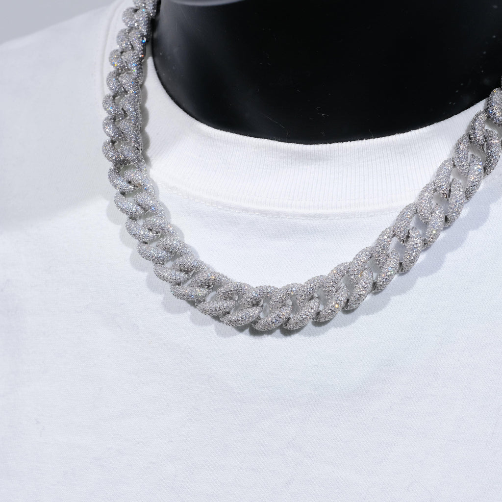 15mm 5-Row Iced Cuban Chain - The GUU Shop