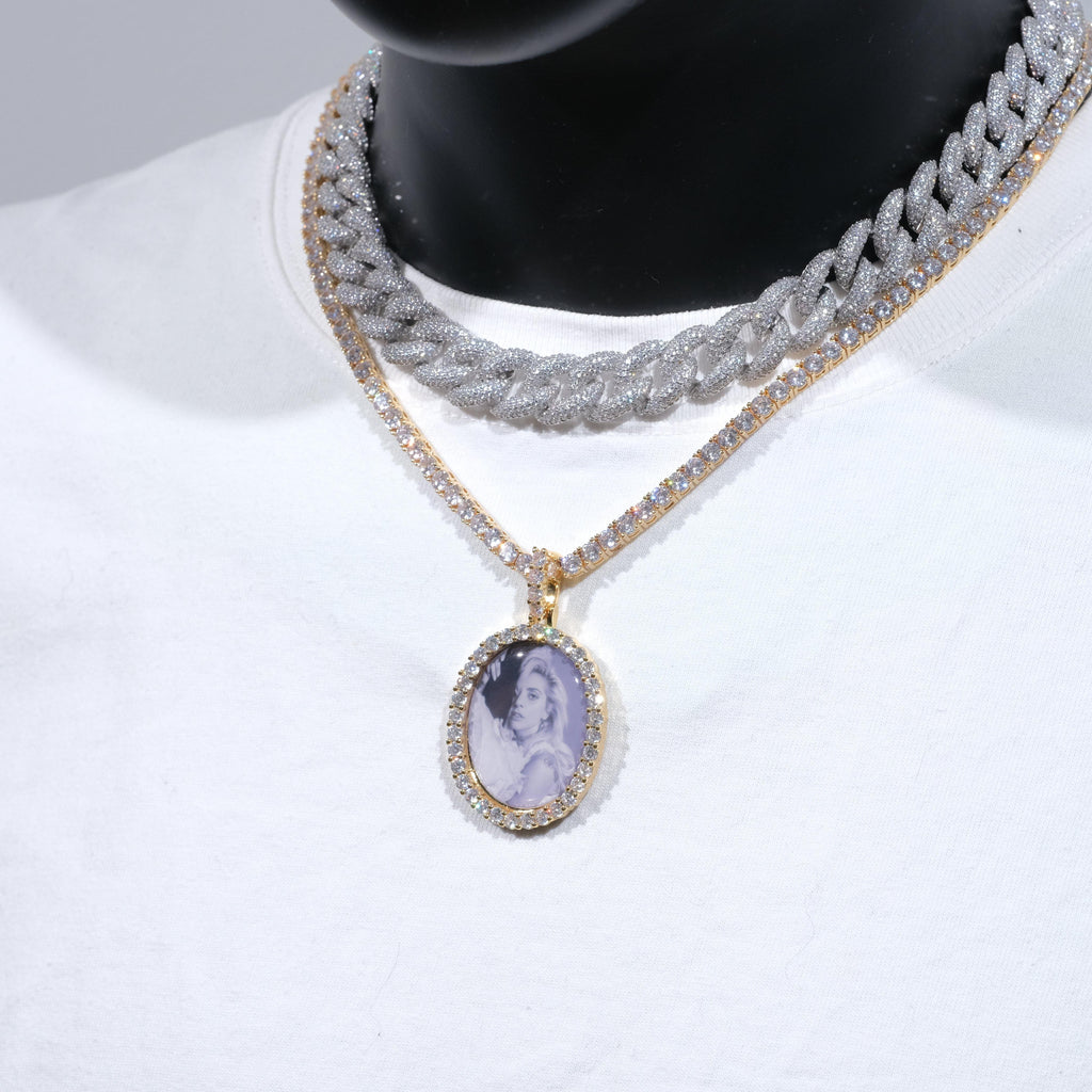 3D Oval Custom Picture Pendant - The GUU Shop