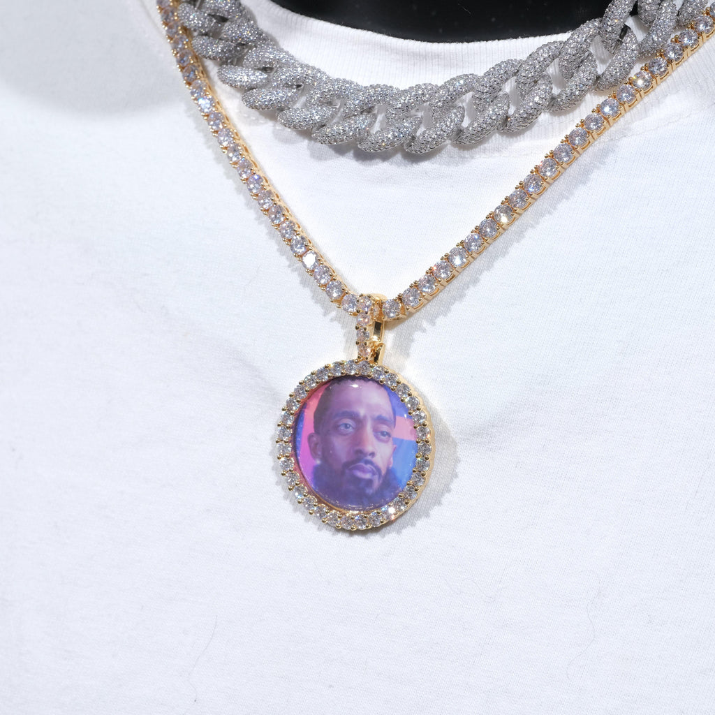 3D CIRCLE CUSTOM PICTURE PENDANT SMALL SIZE - The GUU Shop