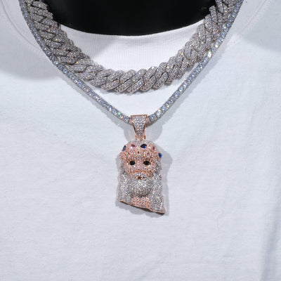 18K Gold-Plated Jesus Iced Necklace - The GUU Shop