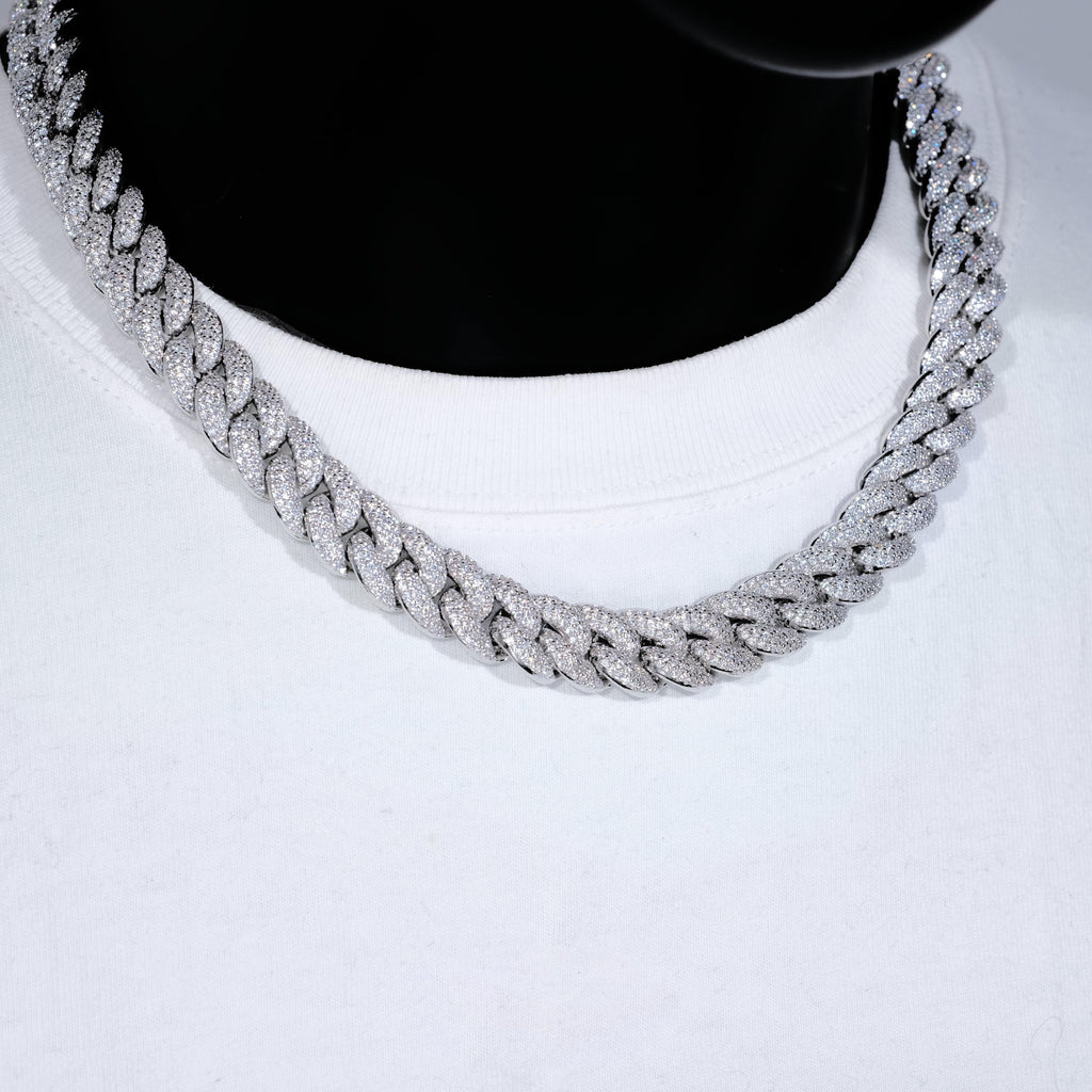 14mm 3-Row Bubble Iced Cuban Chain - The GUU Shop