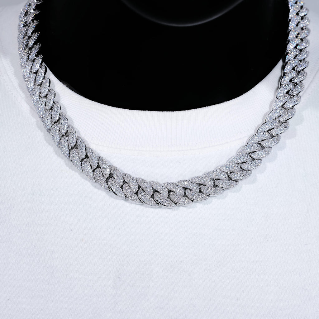 14mm 3-Row Bubble Iced Cuban Chain - The GUU Shop