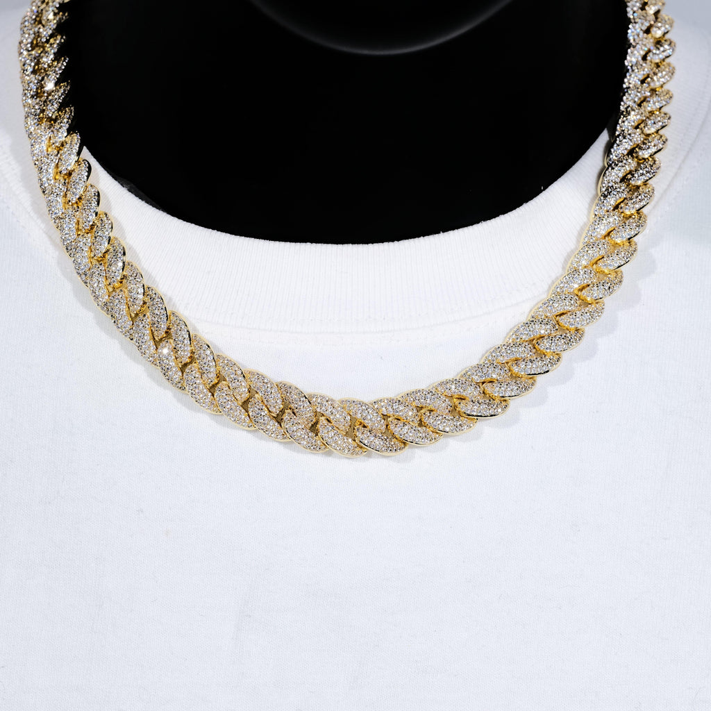 14mm 3-Row Bubble Iced Cuban Chain - The GUU Shop