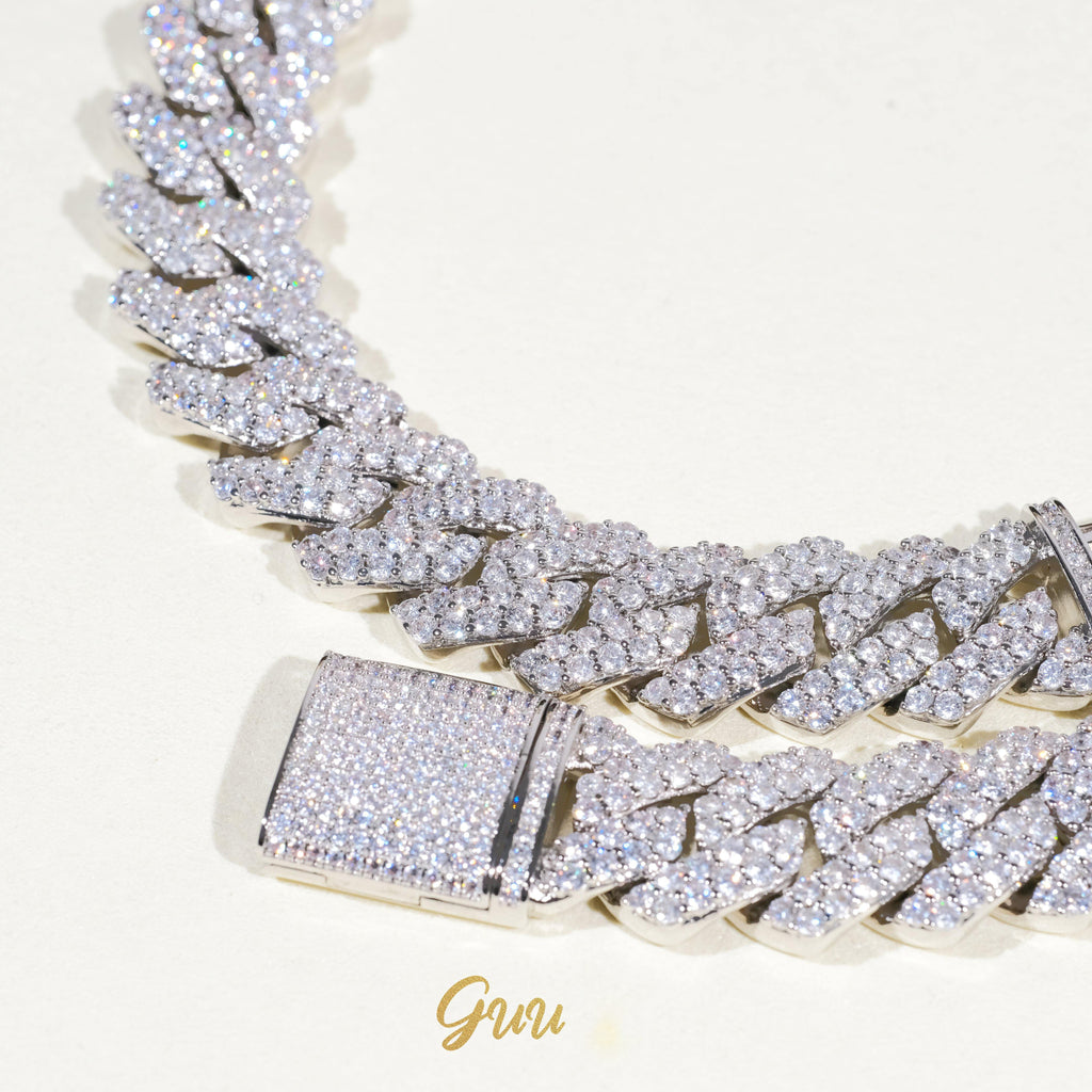 19mm 2-Row Iced Prong Cuban Chain (Reward) - The GUU Shop