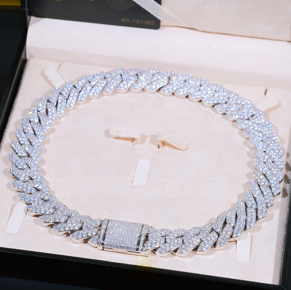 19mm 2-Row Iced Prong Cuban Chain - The GUU Shop