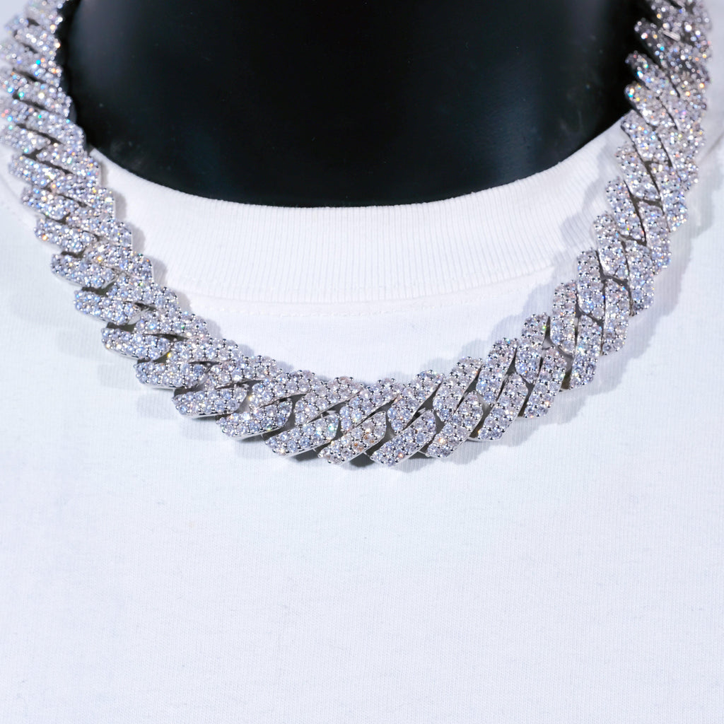 19mm 2-Row Iced Prong Cuban Chain - The GUU Shop