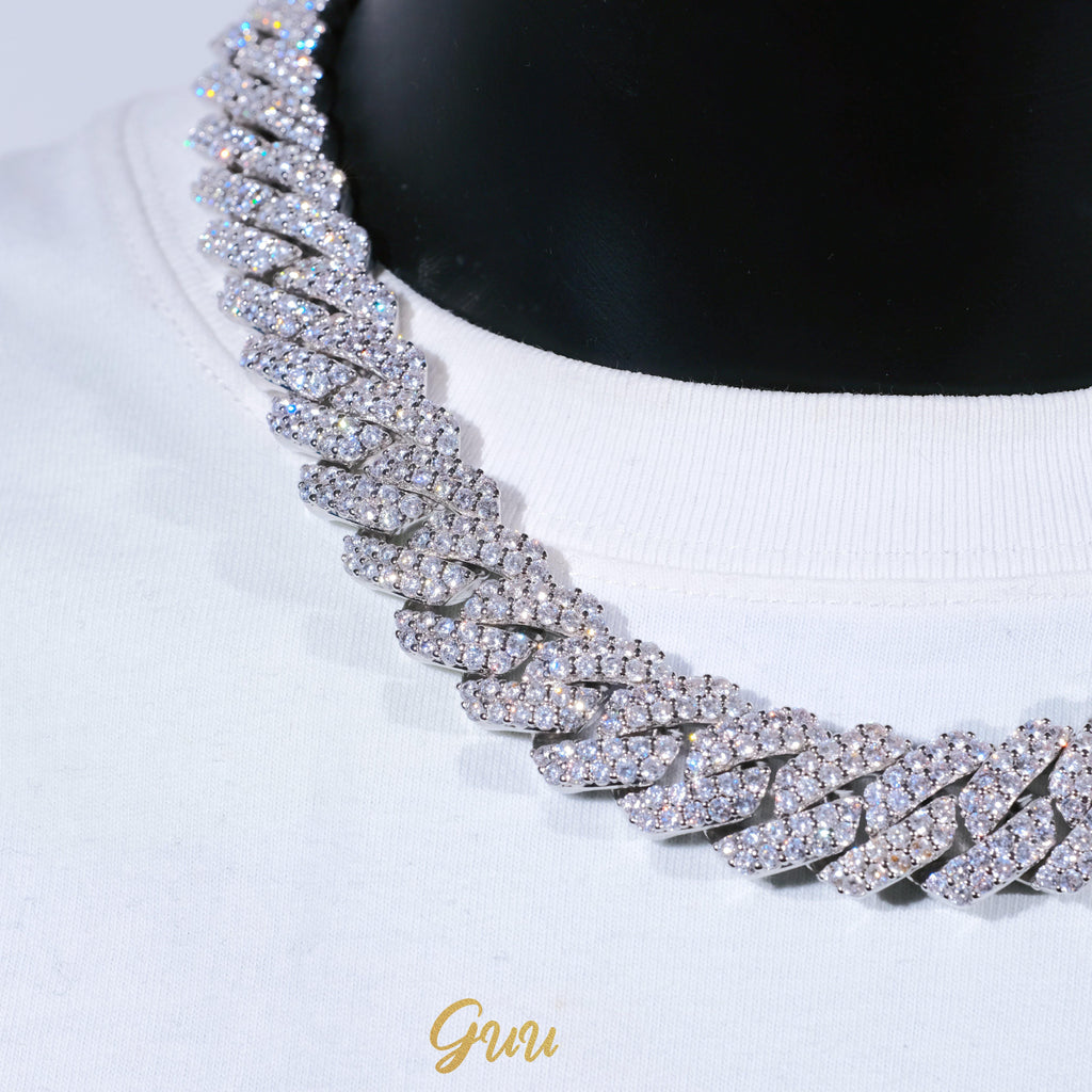 19mm 2-Row Iced Prong Cuban Chain (Reward) - The GUU Shop