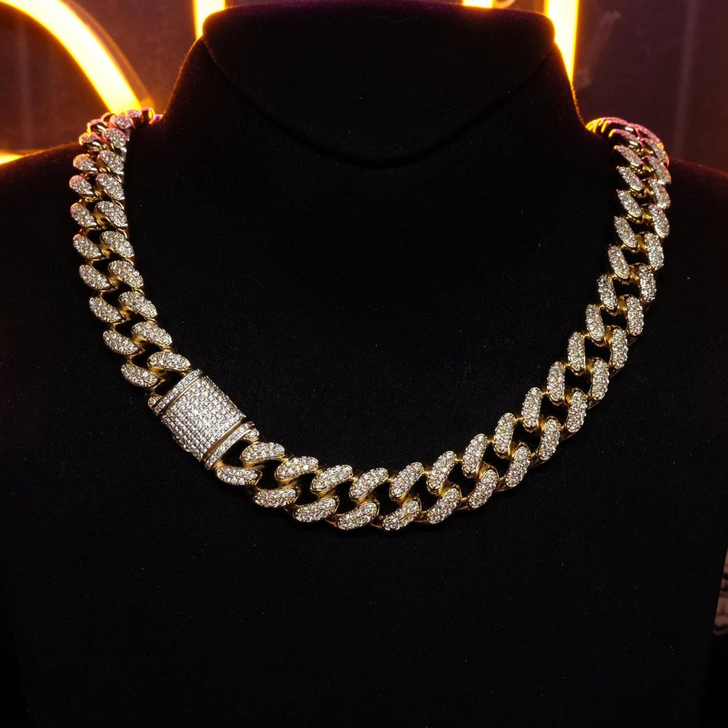 🔥New Flip buckle Iced Cuban Link Chain Gold-Plated - The GUU Shop