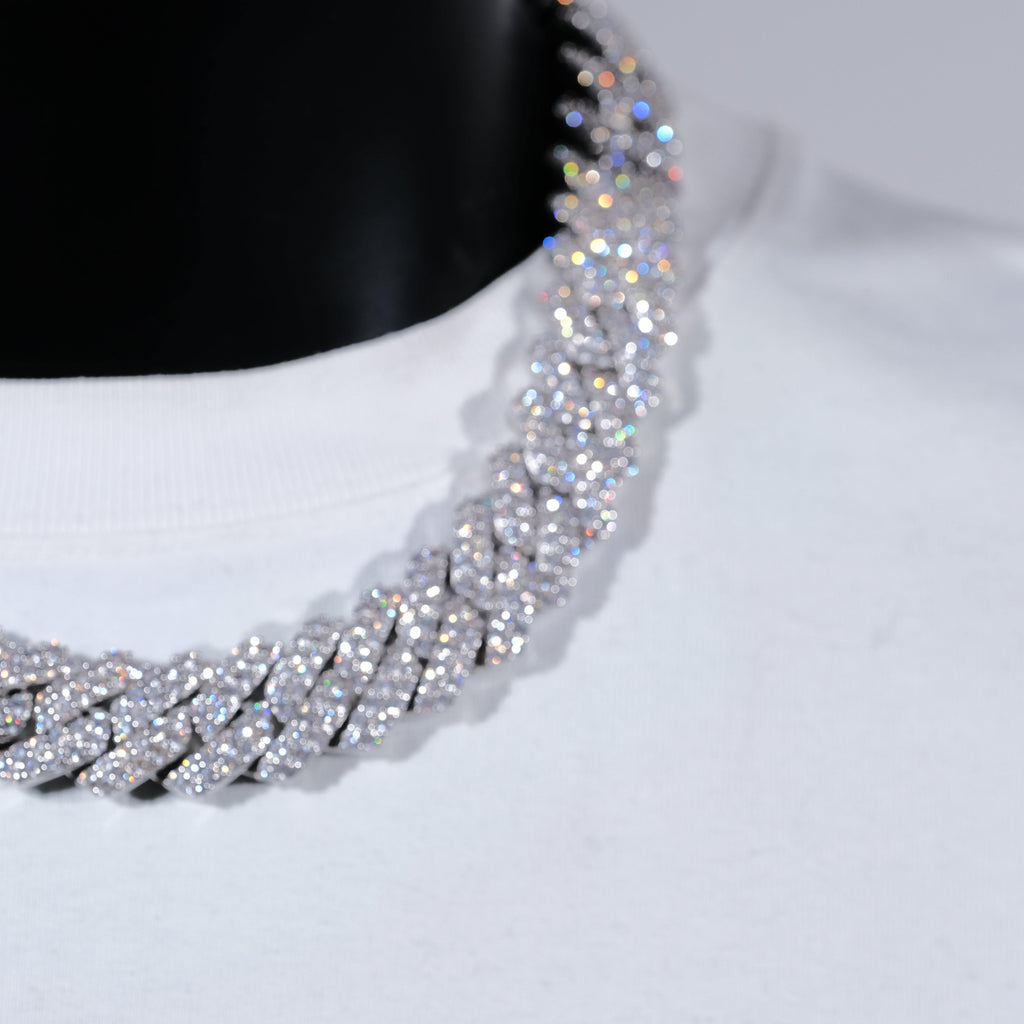 19mm 2-Row Iced Prong Cuban Chain - The GUU Shop