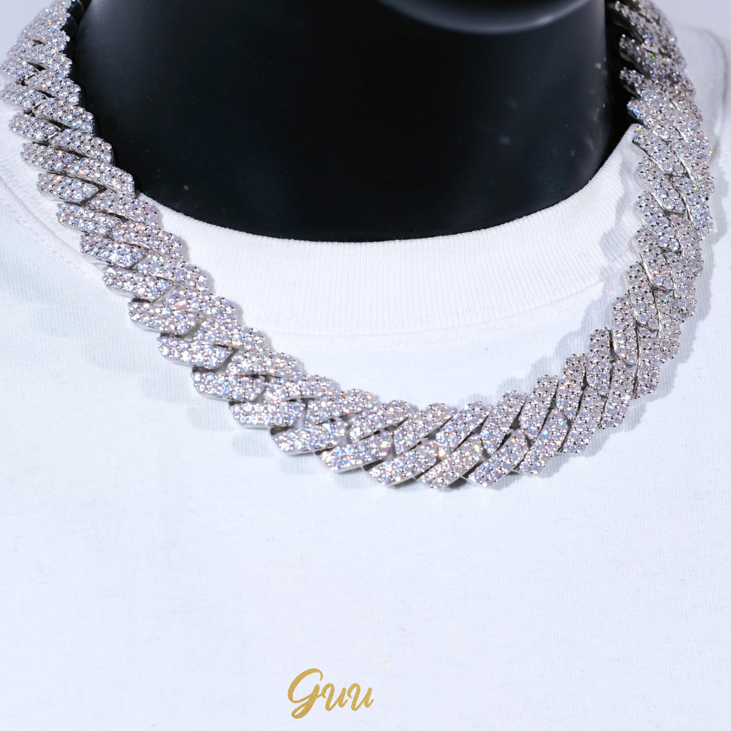 19mm 2-Row Iced Prong Cuban Chain (Reward) - The GUU Shop