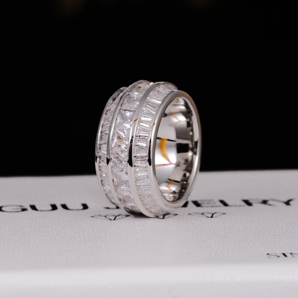 3 Layer Baguette Band Ring - The GUU Shop