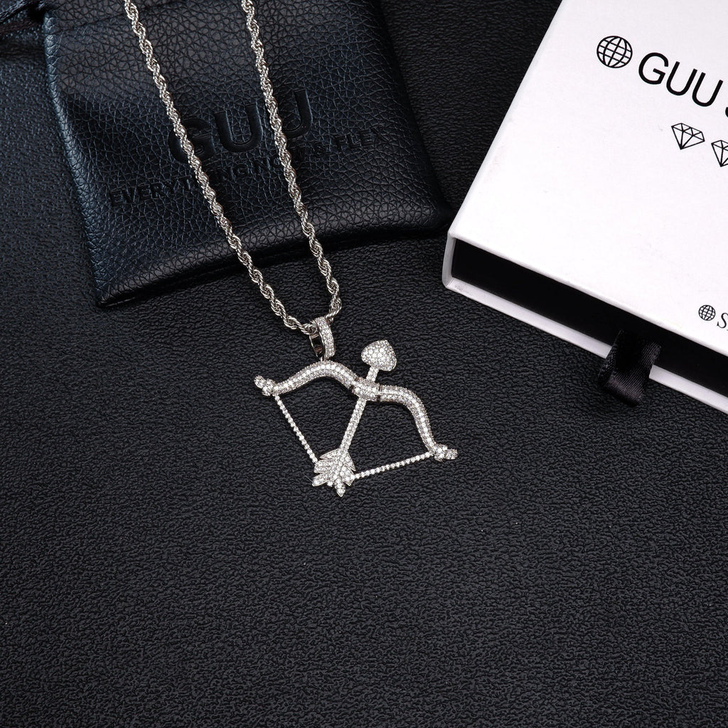 Iced 18K Gold-Plated Micro-inlay AAA CZ Cupid Arrow Necklace - The GUU Shop