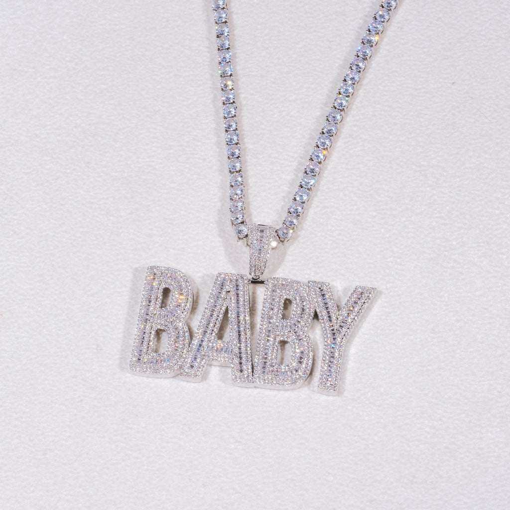 Baby Baguette Iced Necklace