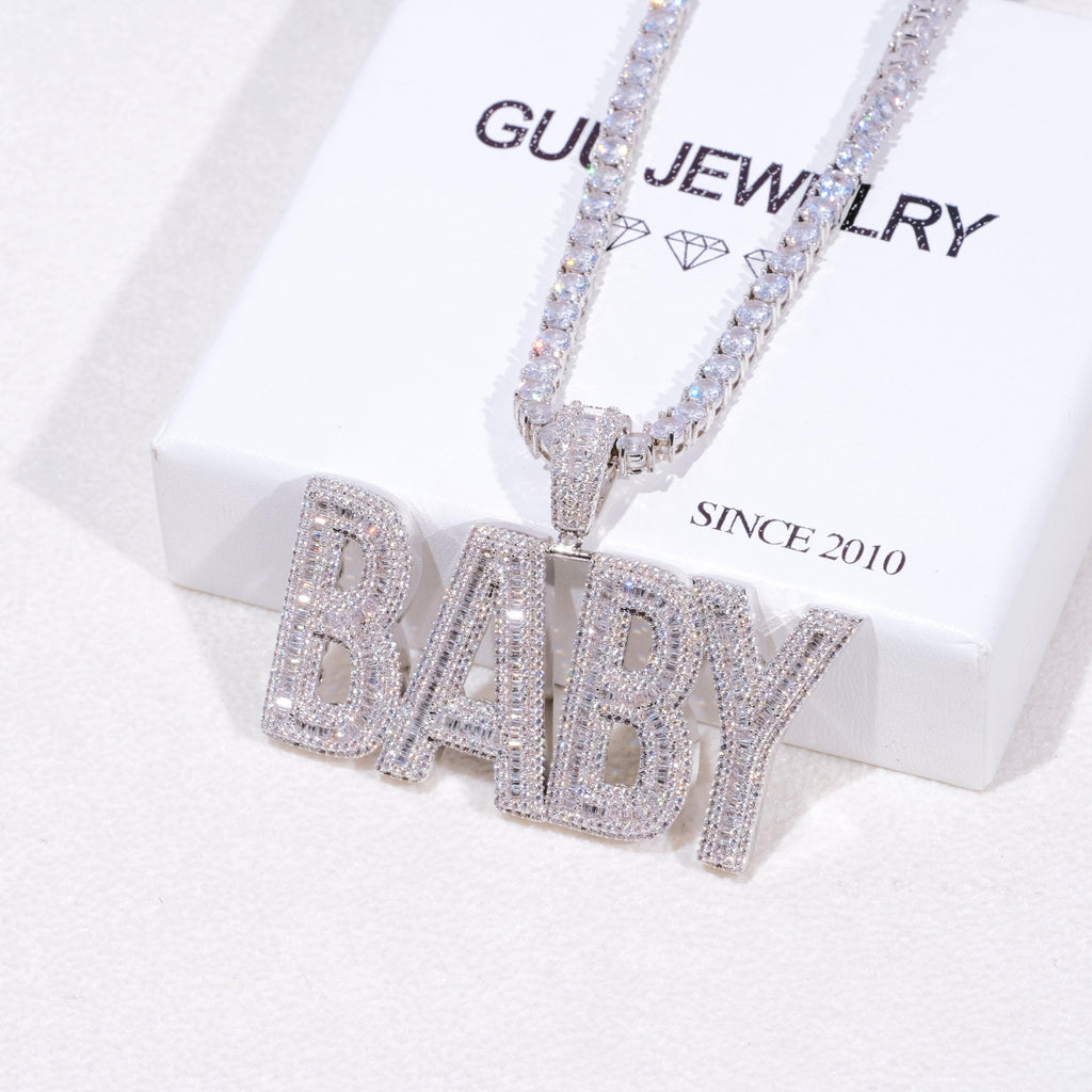 Baby Baguette Iced Necklace