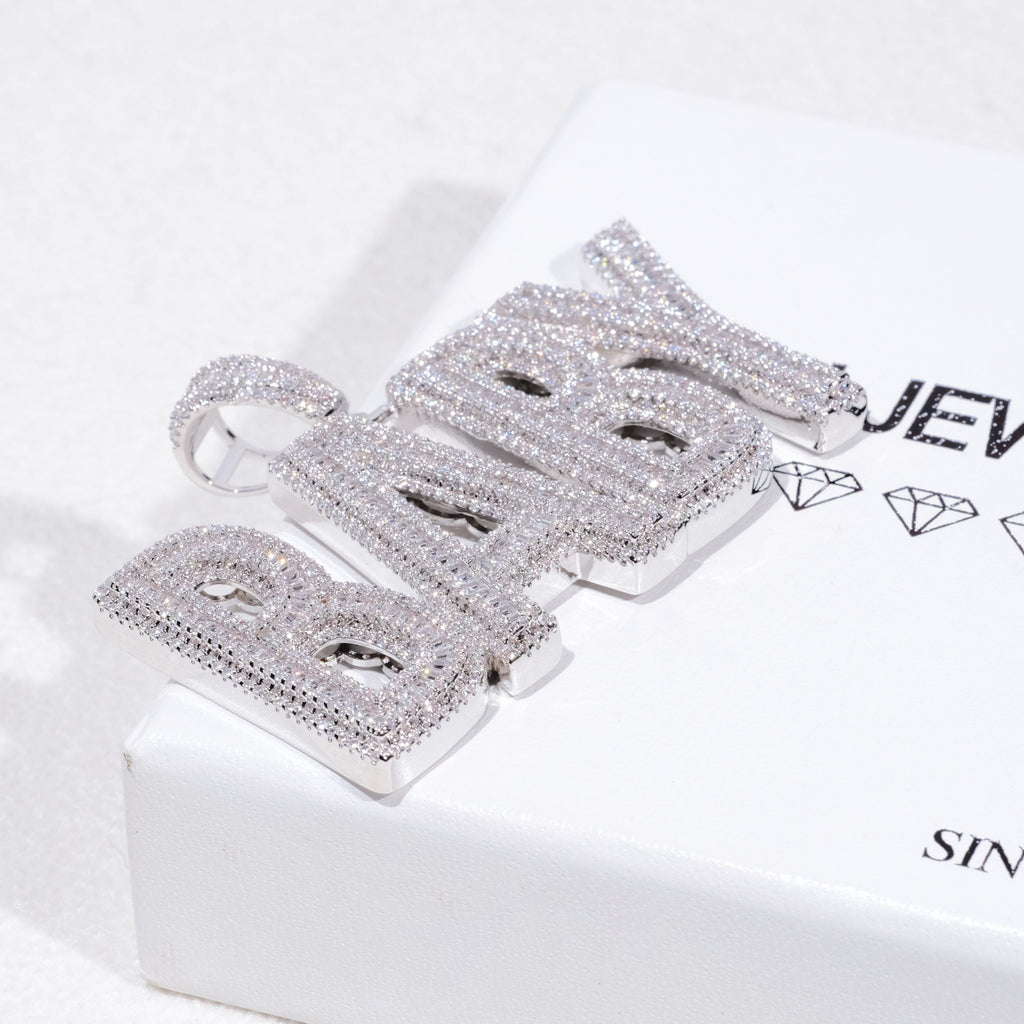 Baby Baguette Iced Necklace