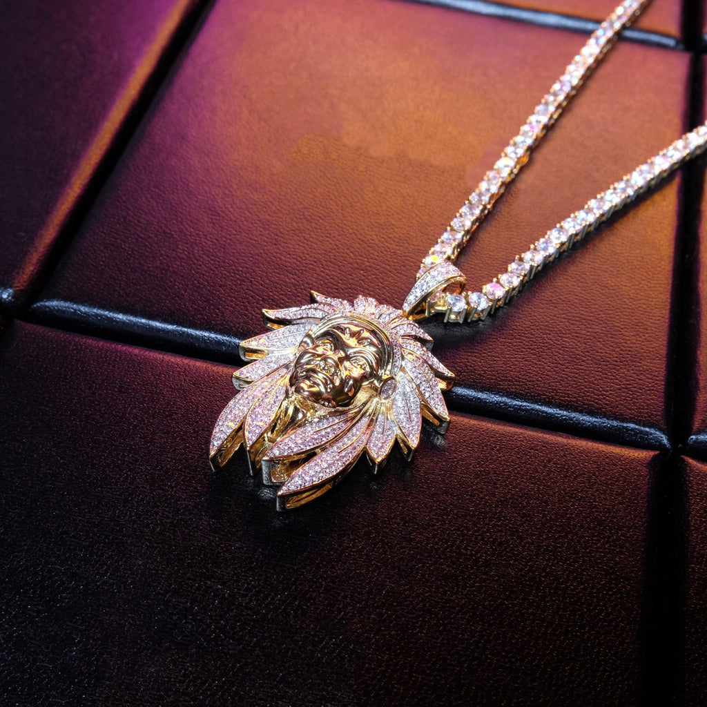 Official Limited  Gold-Plated Two-tone Indian Chief Pendant