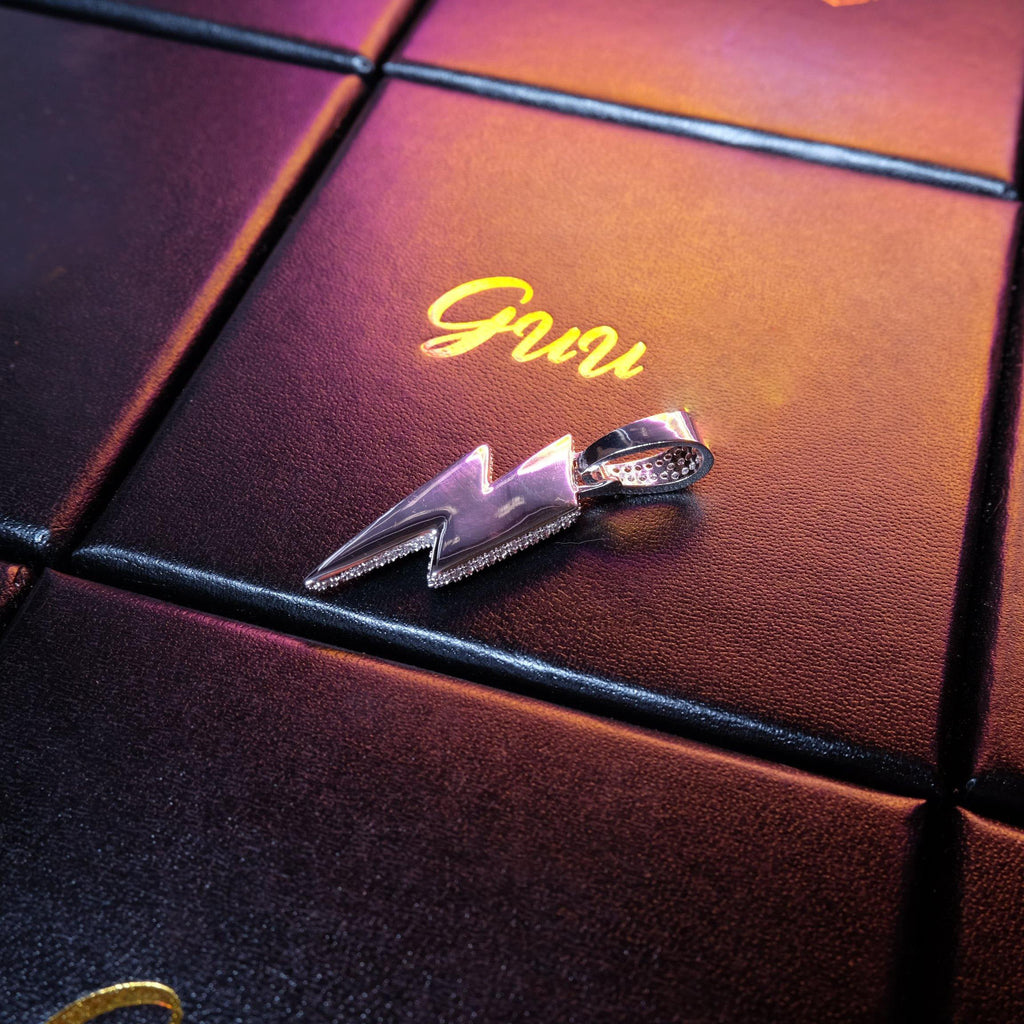 18K Gold-Plated CZ Iced Lightning Necklace