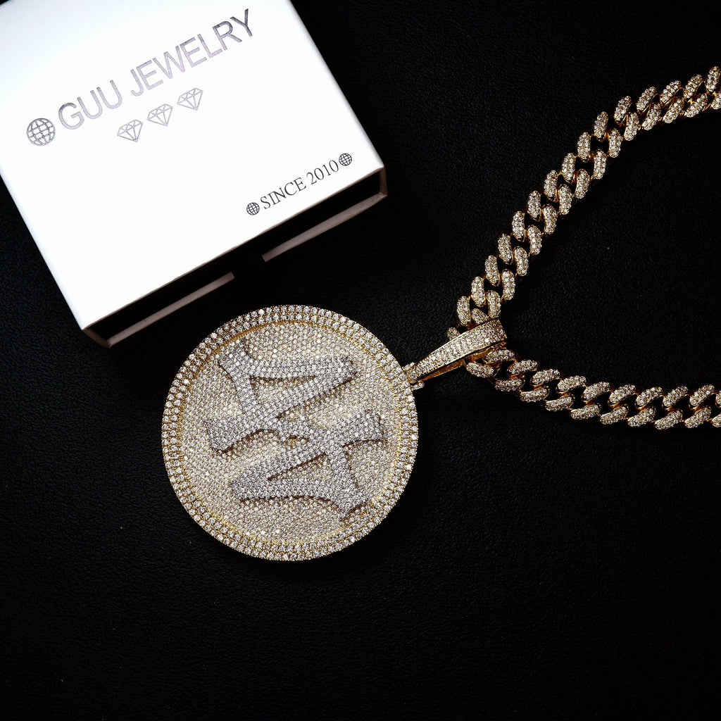 Iced Gold-Plated 3D Big 44 Disc BlingBling Necklace - The GUU Shop