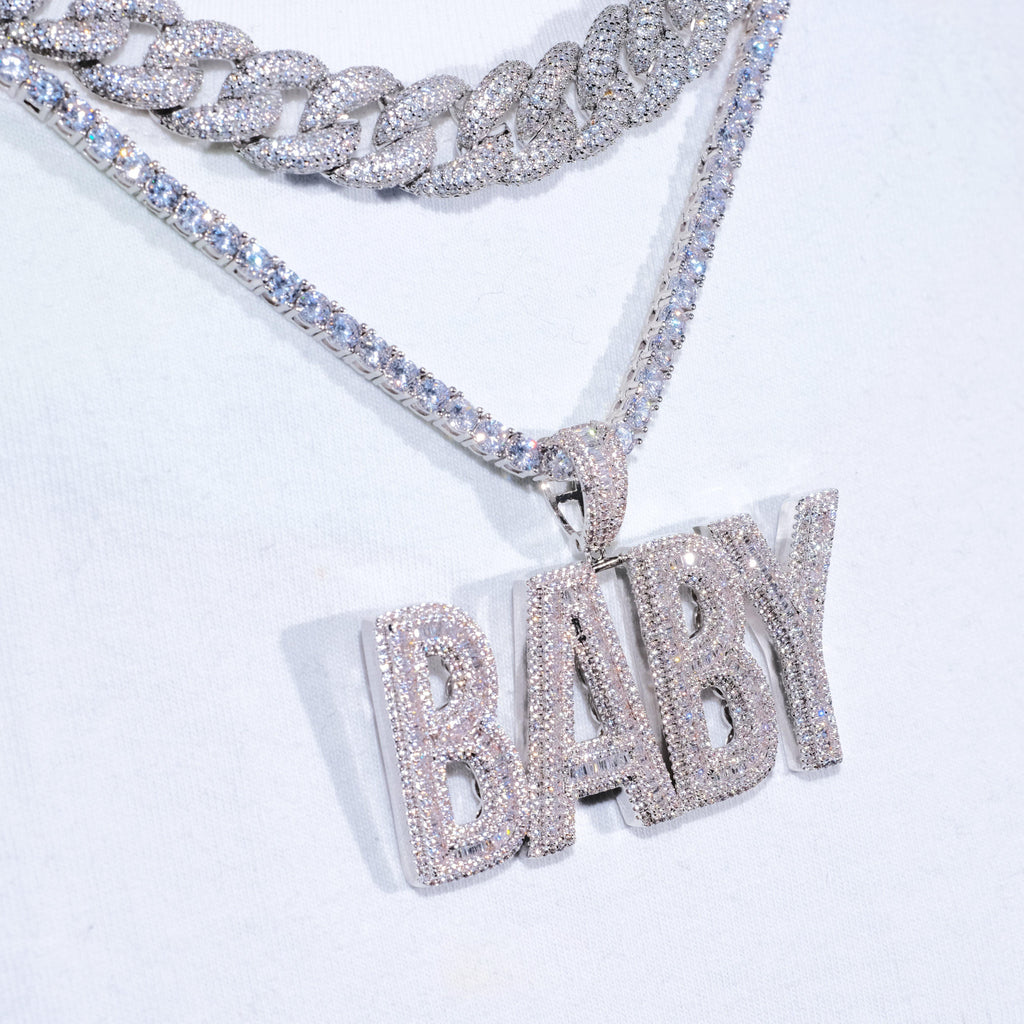 Baby Baguette Iced Necklace