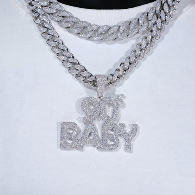 Iced 90's Baby Two-Layer Necklace - The GUU Shop
