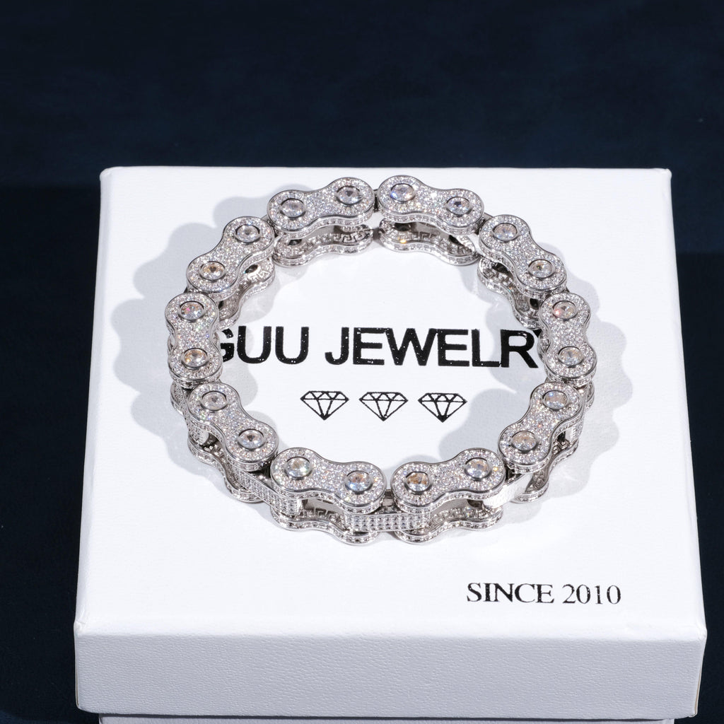 BIKE CHAIN LINK ICED HIP HOP BRACELET - The GUU Shop