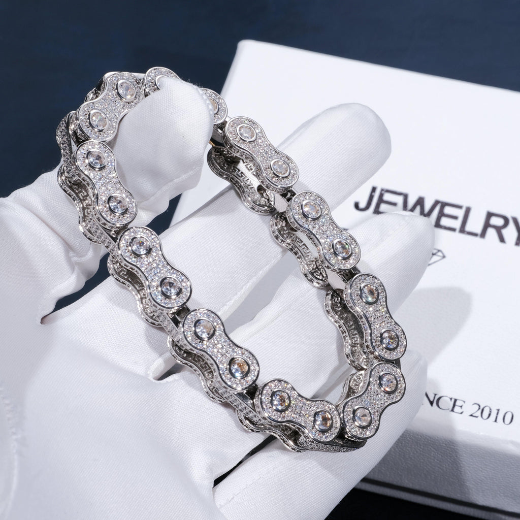 BIKE CHAIN LINK ICED HIP HOP BRACELET - The GUU Shop