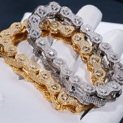 BIKE CHAIN LINK ICED HIP HOP BRACELET - The GUU Shop