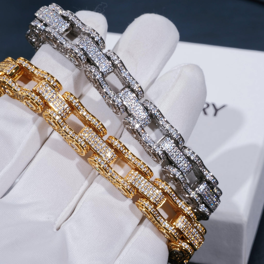 BIKE CHAIN LINK ICED HIP HOP BRACELET - The GUU Shop