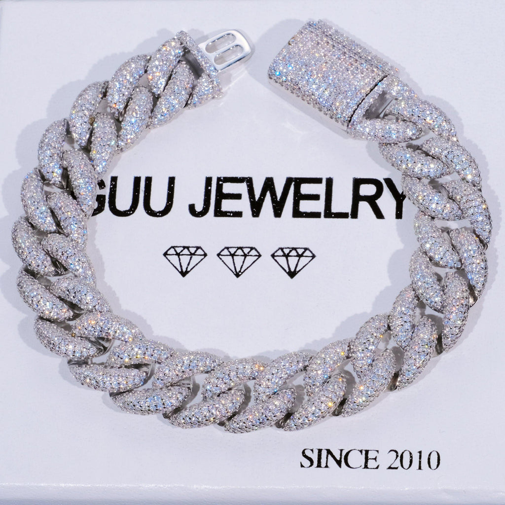 15mm 5-Row Iced Cuban Bracelet - The GUU Shop
