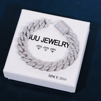 15mm 5-Row Iced Cuban Bracelet - The GUU Shop