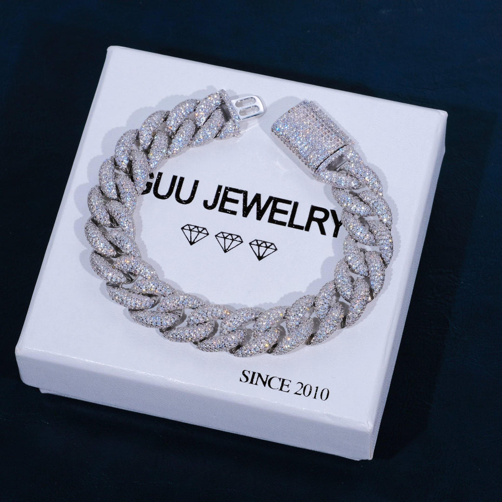 15mm 5-Row Iced Cuban Bracelet - The GUU Shop
