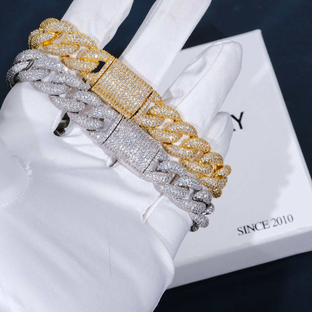 15mm 5-Row Iced Cuban Bracelet - The GUU Shop