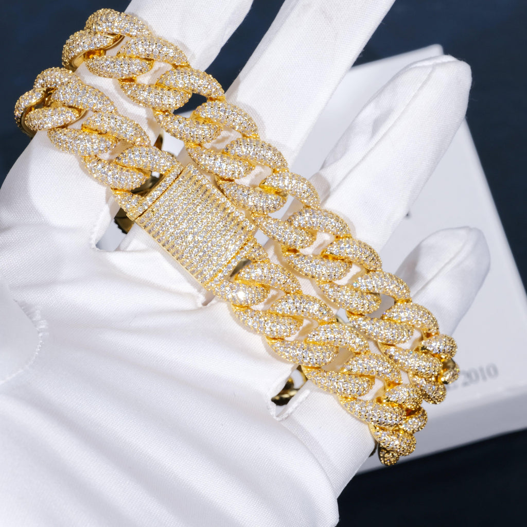 15mm 5-Row Iced Cuban Chain - The GUU Shop