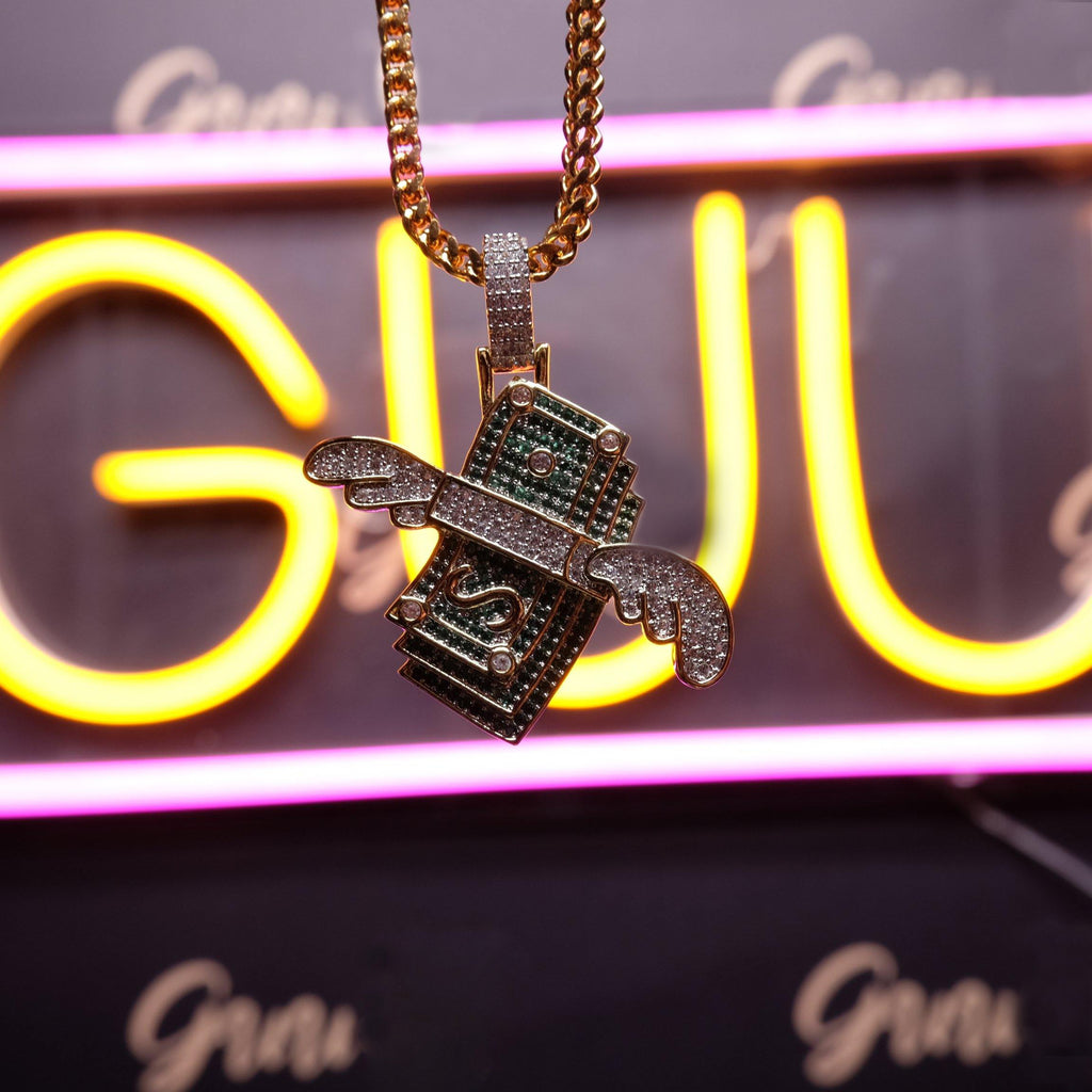 18K Gold-Plated AAA CZ Money Personality Pendant